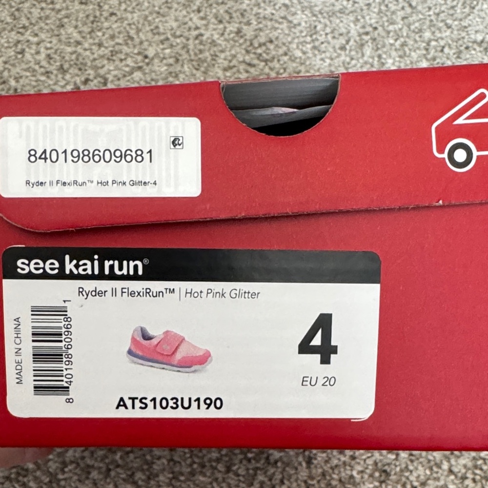 See Kai Run Hot Pink Glitter Ryder II FlexiRun Size 4 New in Box - Picture 2 of 5